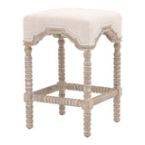 Rue Counter Stool in Performance Bisque French Linen, Natural Gray Ash from Essentials For Living - Luna Furniture