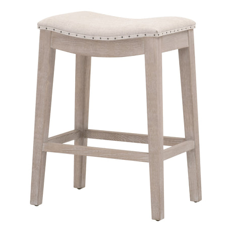 Harper Counter Stool in Performance Bisque French Linen, Natural Gray Ash from Essentials For Living - Luna Furniture