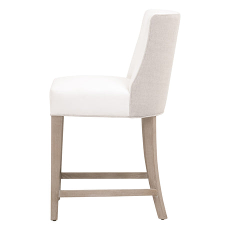 Duet Counter Stool in Livesmart Peyton-Pearl, Performance Bisque French Linen, Natural Gray Ash from Essentials For Living - Luna Furniture