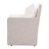 Harmony Arm Chair With Casters in Livesmart Peyton-Pearl, Performance Bisque French Linen from Essentials For Living - Luna Furniture