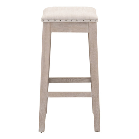 Harper Counter Stool in Performance Bisque French Linen, Natural Gray Ash from Essentials For Living - Luna Furniture