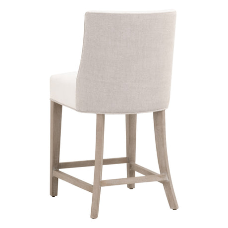Duet Counter Stool in Livesmart Peyton-Pearl, Performance Bisque French Linen, Natural Gray Ash from Essentials For Living - Luna Furniture