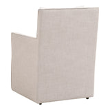 Harmony Arm Chair With Casters in Livesmart Peyton-Pearl, Performance Bisque French Linen from Essentials For Living - Luna Furniture