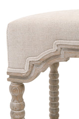 Rue Counter Stool in Performance Bisque French Linen, Natural Gray Ash from Essentials For Living - Luna Furniture