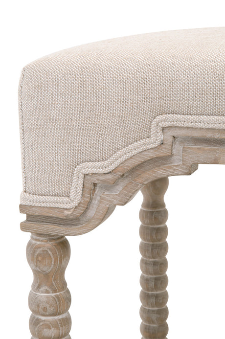 Rue Counter Stool in Performance Bisque French Linen, Natural Gray Ash from Essentials For Living - Luna Furniture