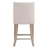 Duet Counter Stool in Livesmart Peyton-Pearl, Performance Bisque French Linen, Natural Gray Ash from Essentials For Living - Luna Furniture