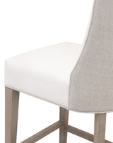 Duet Counter Stool in Livesmart Peyton-Pearl, Performance Bisque French Linen, Natural Gray Ash from Essentials For Living - Luna Furniture