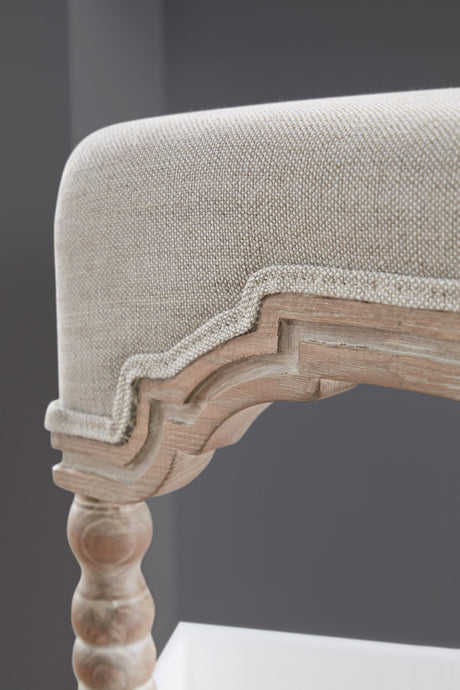 Rue Counter Stool in Performance Bisque French Linen, Natural Gray Ash from Essentials For Living - Luna Furniture