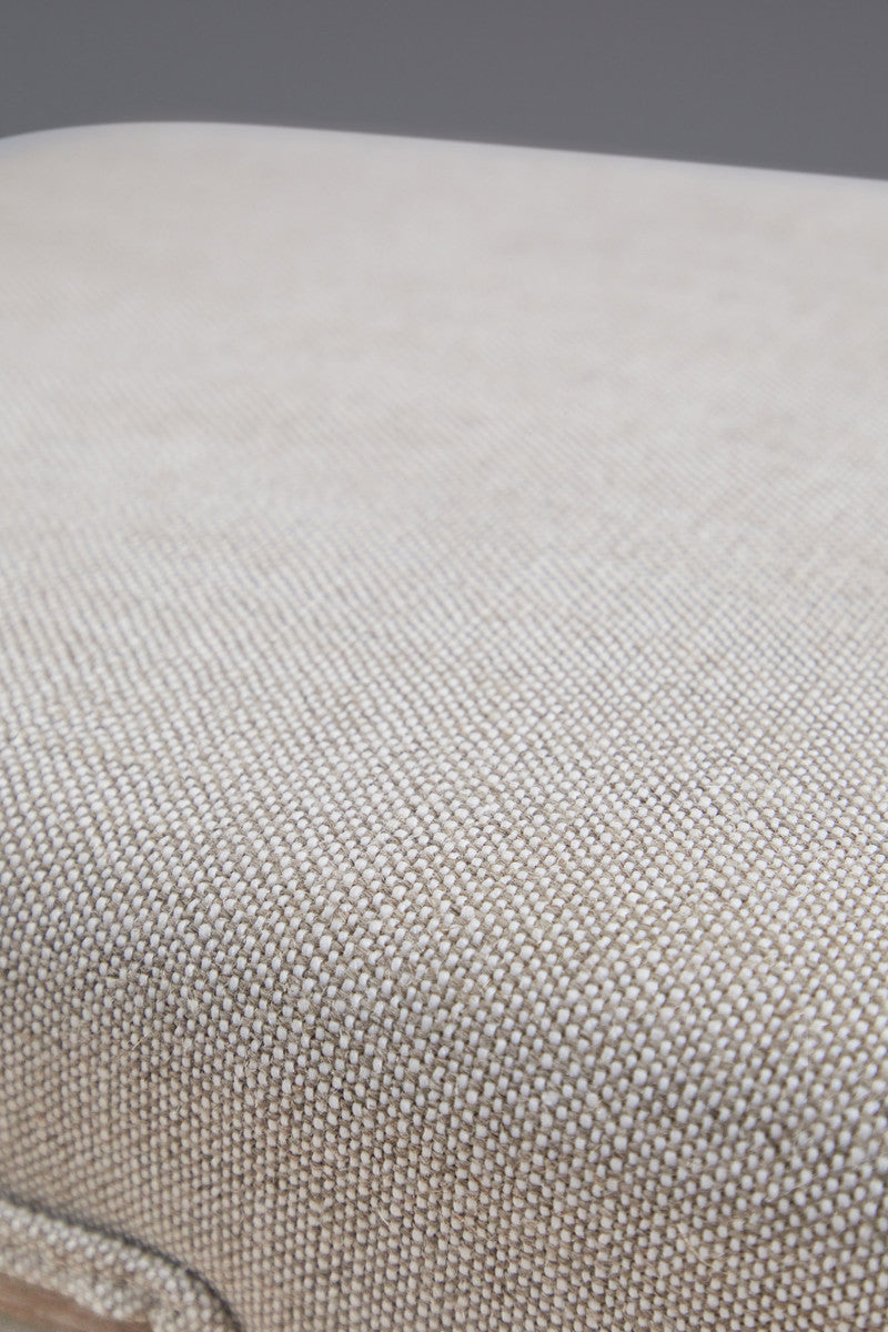 Rue Counter Stool in Performance Bisque French Linen, Natural Gray Ash from Essentials For Living - Luna Furniture