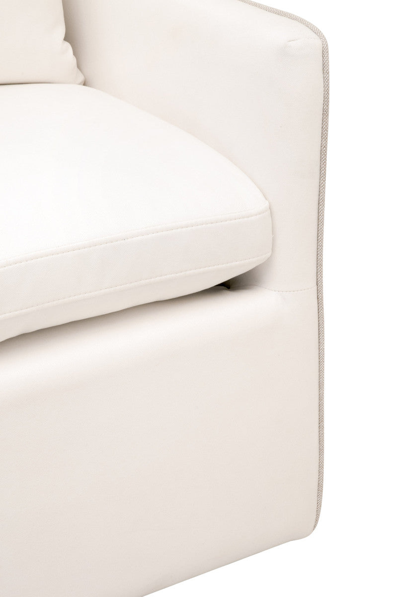 Harmony Arm Chair With Casters in Livesmart Peyton-Pearl, Performance Bisque French Linen from Essentials For Living - Luna Furniture