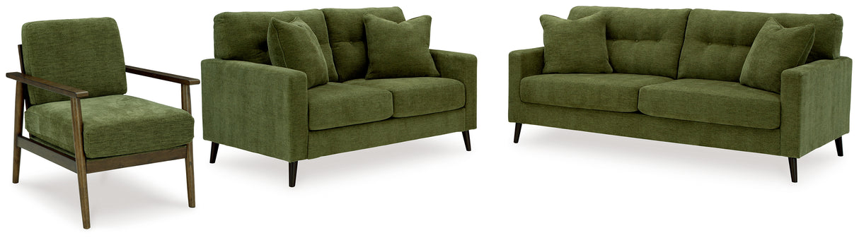 Bixler Olive Sofa, Loveseat and Chair from Ashley - Luna Furniture
