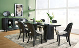 Rowanbeck Dining Table and 6 Chairs in Black from Ashley - Luna Furniture
