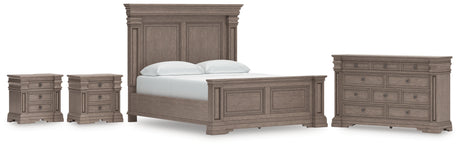 Blairhurst Light Grayish Brown California King Panel Bed with Dresser and 2 Nightstands from Ashley - Luna Furniture