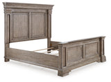 Blairhurst Light Grayish Brown California King Panel Bed with Mirrored Dresser and 2 Nightstands from Ashley - Luna Furniture