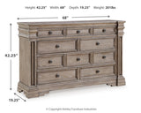 Blairhurst King Panel Bed, Dresser, Chest and 2 Nightstands from Ashley - Luna Furniture