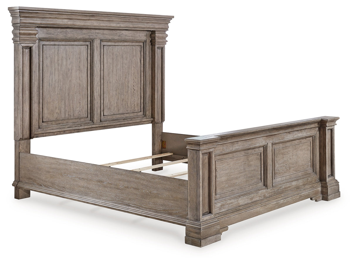 Blairhurst Light Grayish Brown King Panel Bed with 2 Nightstands from Ashley - Luna Furniture