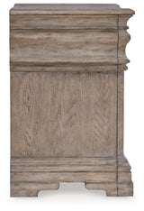Blairhurst Light Grayish Brown King Panel Bed with Mirrored Dresser and 2 Nightstands from Ashley - Luna Furniture