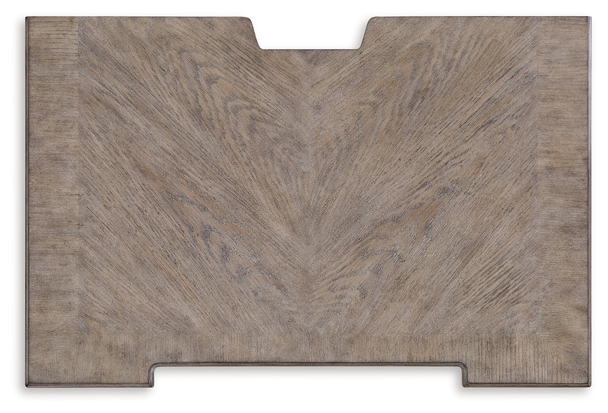 Blairhurst King Panel Bed with Mirrored Dresser and Nightstand in Light Grayish Brown from Ashley - Luna Furniture