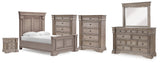 Blairhurst Light Grayish Queen Panel Bed, 2 Chests and 2 Nightstands from Ashley - Luna Furniture