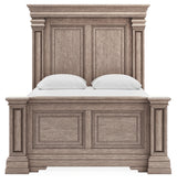 Blairhurst Light Grayish Brown Queen Panel Bed with Mirrored Dresser and 2 Nightstands from Ashley - Luna Furniture