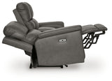Bleckley Anchor Power Reclining Loveseat with Console from Ashley - Luna Furniture