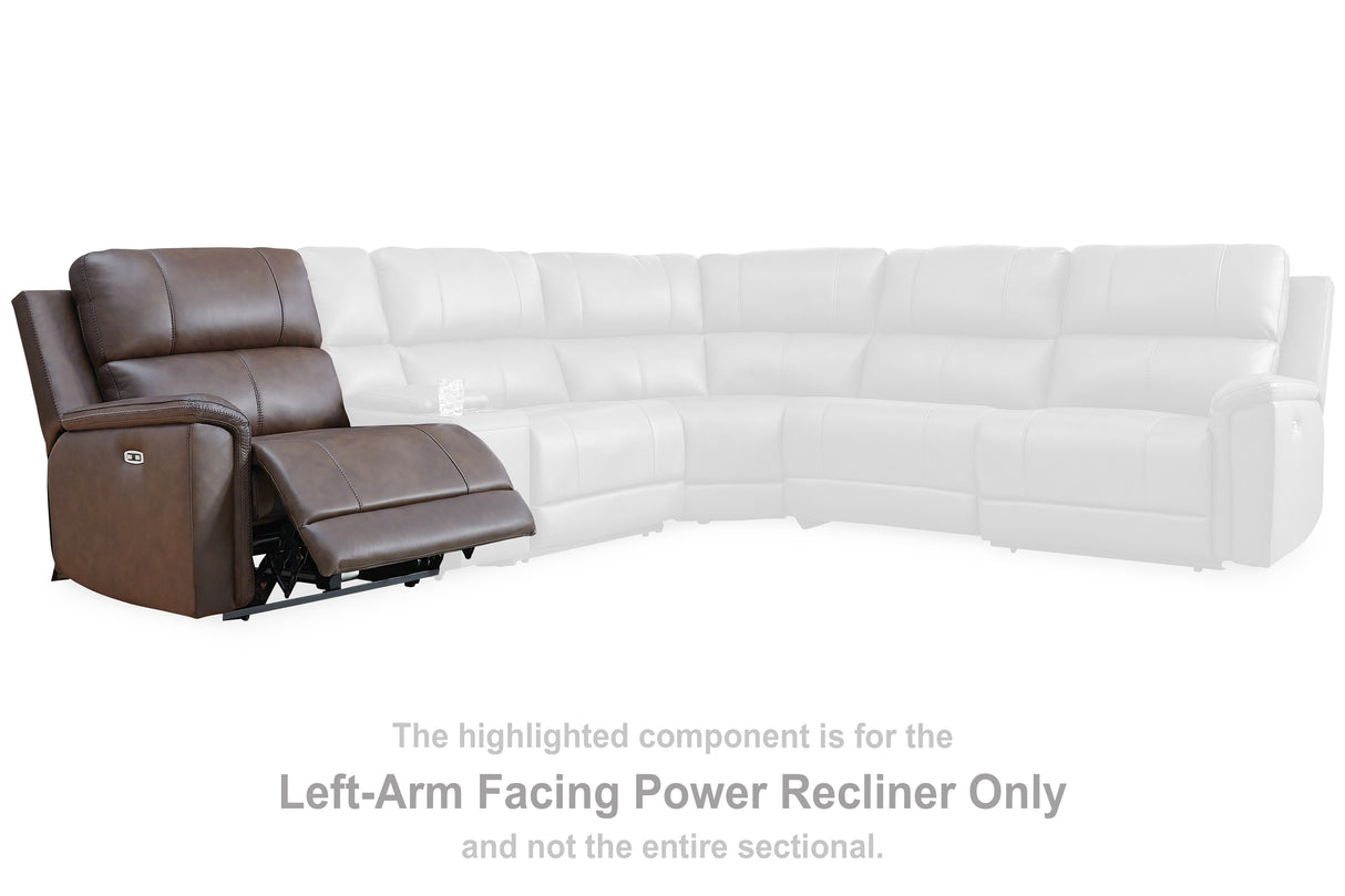 Bleckley Espresso Left-Arm Facing Power Recliner from Ashley - Luna Furniture