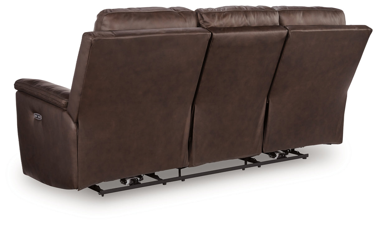 Bleckley Espresso Power Reclining Sofa from Ashley Furniture - Luna Furniture