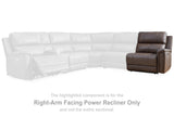 Bleckley Espresso Right-Arm Facing Power Recliner from Ashley - Luna Furniture