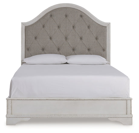 Blendon Rustic Brown Queen Upholstered Panel Bed from Ashley - Luna Furniture
