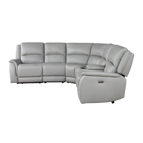 Alexandria Stone Top-Grain Leather 6-Piece Power Reclining Set from Steve Silver - Luna Furniture