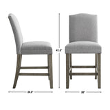 Grayson Gray/White Counter Height Set with Bench from Steve Silver - Luna Furniture