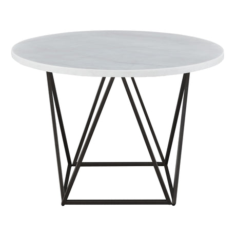 Ramona White Marble Top 44 inch Round Dining Table from Steve Silver - Luna Furniture