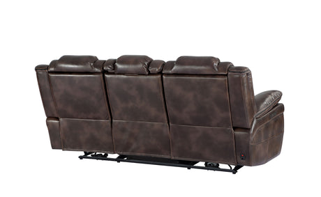 Oportuna Coffee Dual-Power Reclining Sofa w/Drop-Down Table from Steve Silver - Luna Furniture