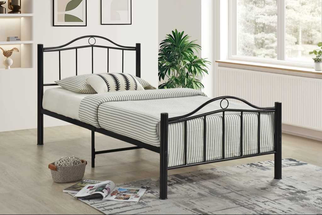 Max Black Metal Twin Platform Bed from Happy Homes - Luna Furniture