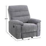 Cozy Gray Manual Recliner from Steve Silver - Luna Furniture