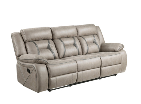 Tyson Gray Recliner Sofa w/Drop Down Table and Power Strip from Steve Silver - Luna Furniture
