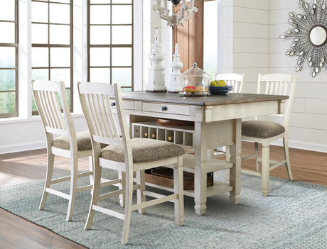 Bolanburg Antique White Counter Height Dining Table and 4 Barstools from Ashley - Luna Furniture