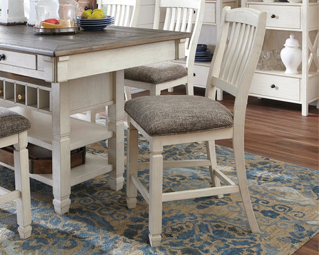 Bolanburg Antique White Counter Height Dining Table and 4 Barstools from Ashley - Luna Furniture
