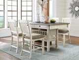 Bolanburg Counter Height Dining Table and 4 Barstools in Two-tone from Ashley - Luna Furniture