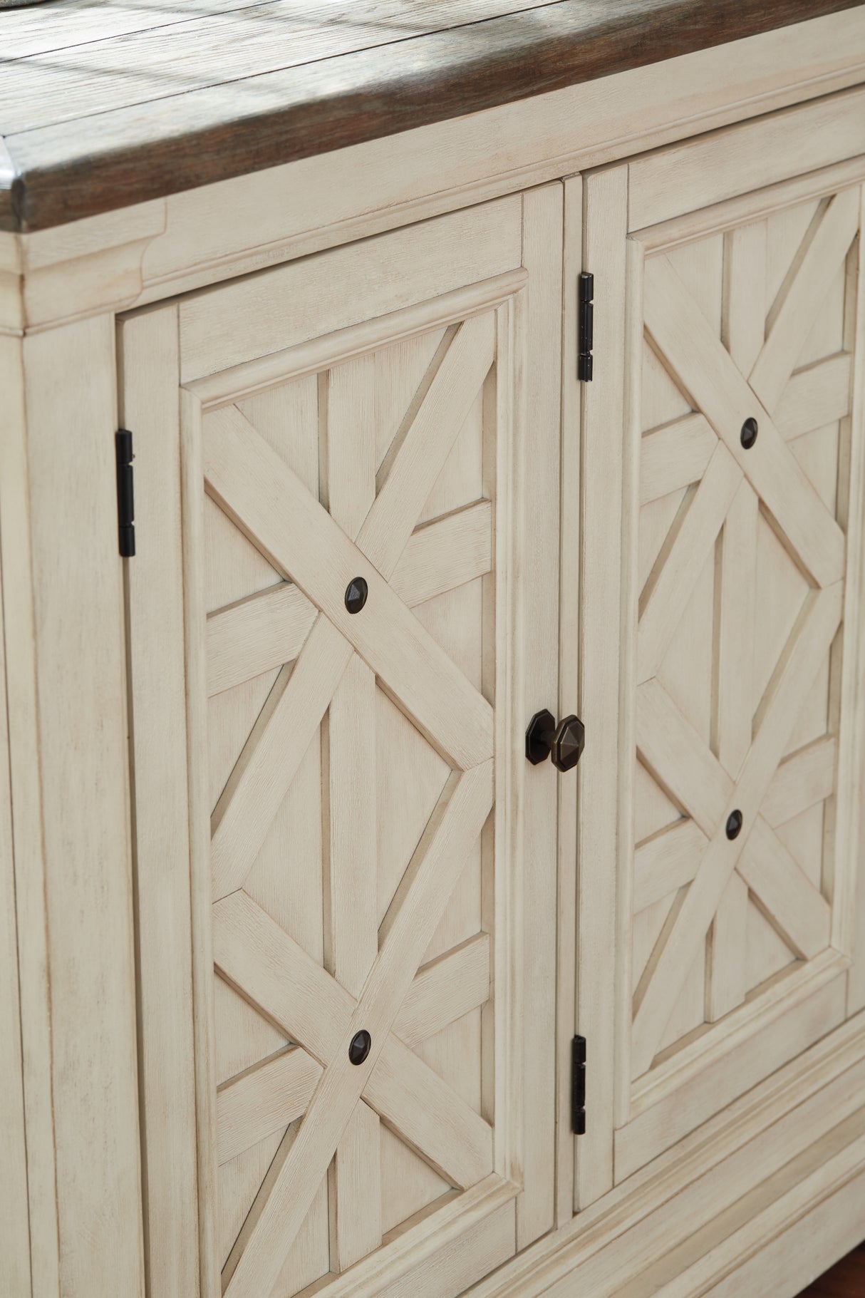 Bolanburg Dining Table and 10 Chairs with Storage in Antique White from Ashley - Luna Furniture