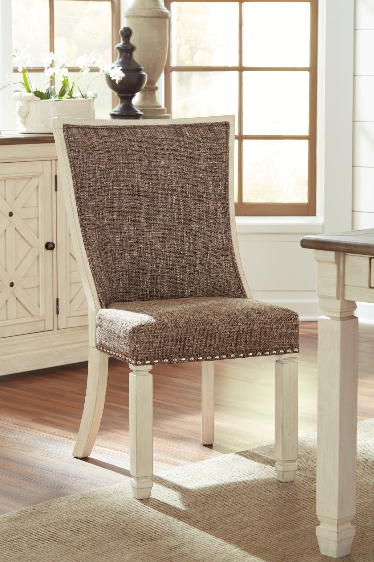 Bolanburg Dining Table and 4 Chairs and Bench in Two-tone from Ashley Furniture - Luna Furniture