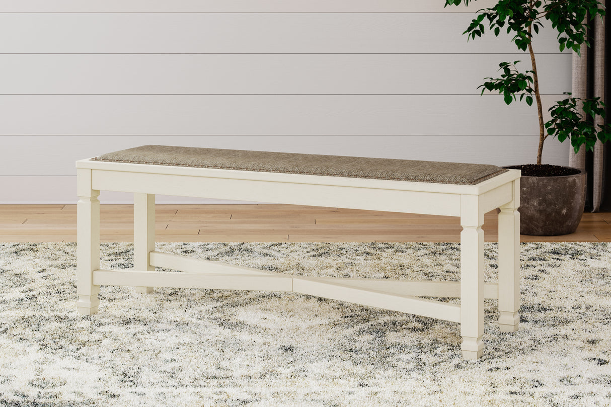Bolanburg Dining Table and 4 Chairs and Bench in Two-tone from Ashley Furniture - Luna Furniture