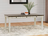 Bolanburg Two-tone Dining Table, 4 Chairs, Bench, Server and Display Cabinet from Ashley - Luna Furniture