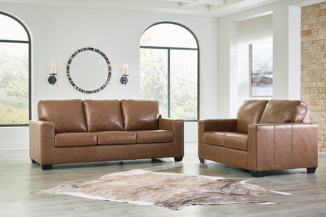 Bolsena Sofa and Loveseat in Caramel from Ashley - Luna Furniture