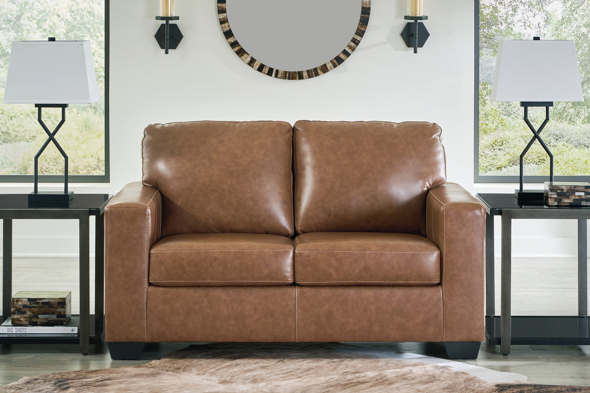 Bolsena Sofa, Loveseat and Recliner in Caramel from Ashley - Luna Furniture