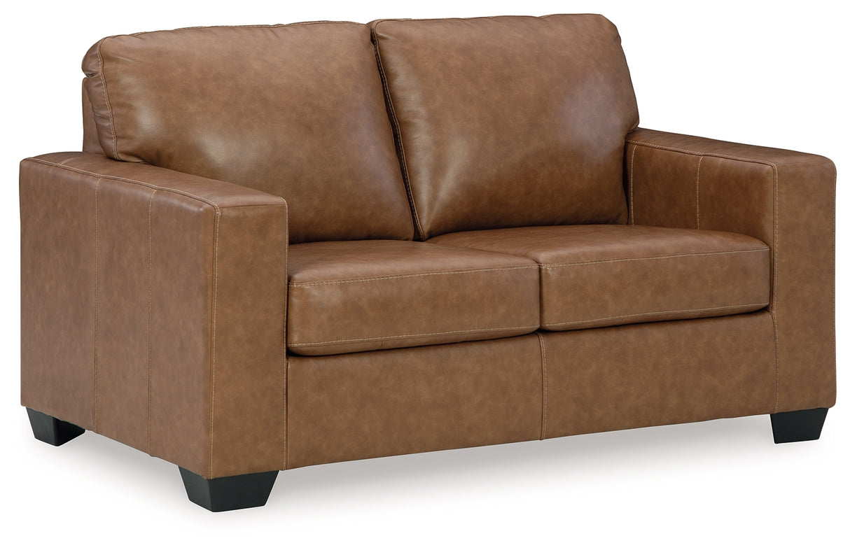 Bolsena Sofa, Loveseat and Recliner in Caramel from Ashley - Luna Furniture