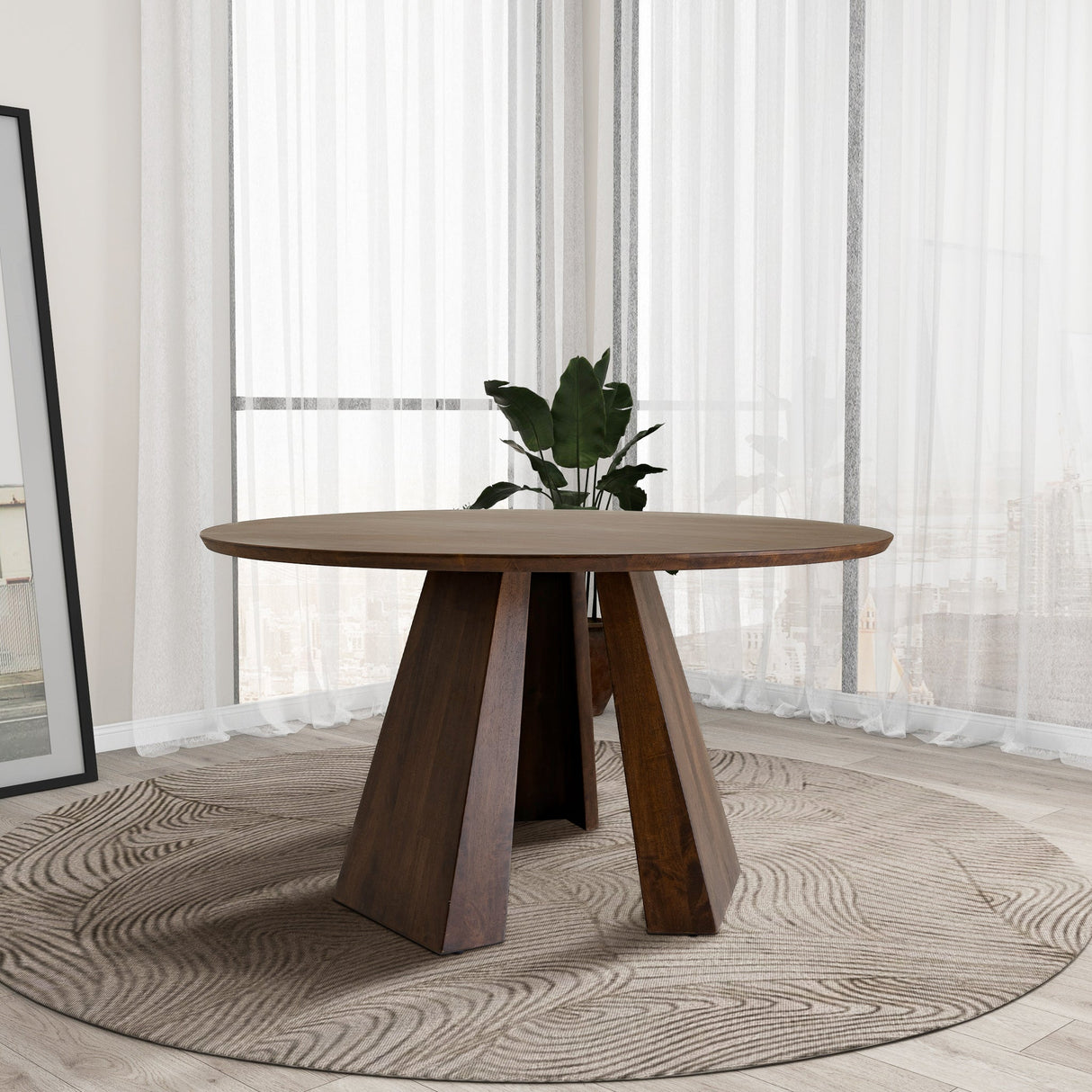 Bolton Walnut Round Dining Table from Ashcroft Furniture - Luna Furniture