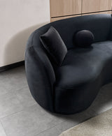 Bonita Black 81" Velvet Loveseat from Nova Furniture - Luna Furniture