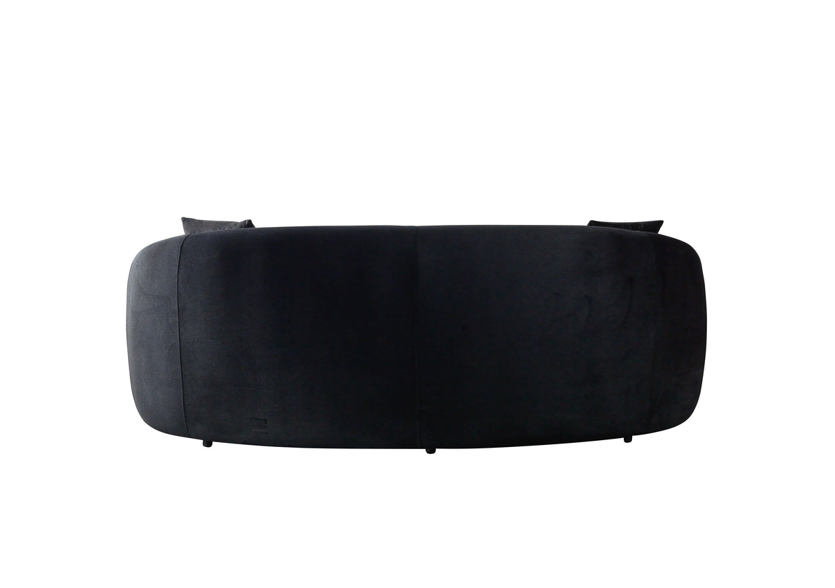 Bonita Black 91" Velvet Sofa from Nova Furniture - Luna Furniture