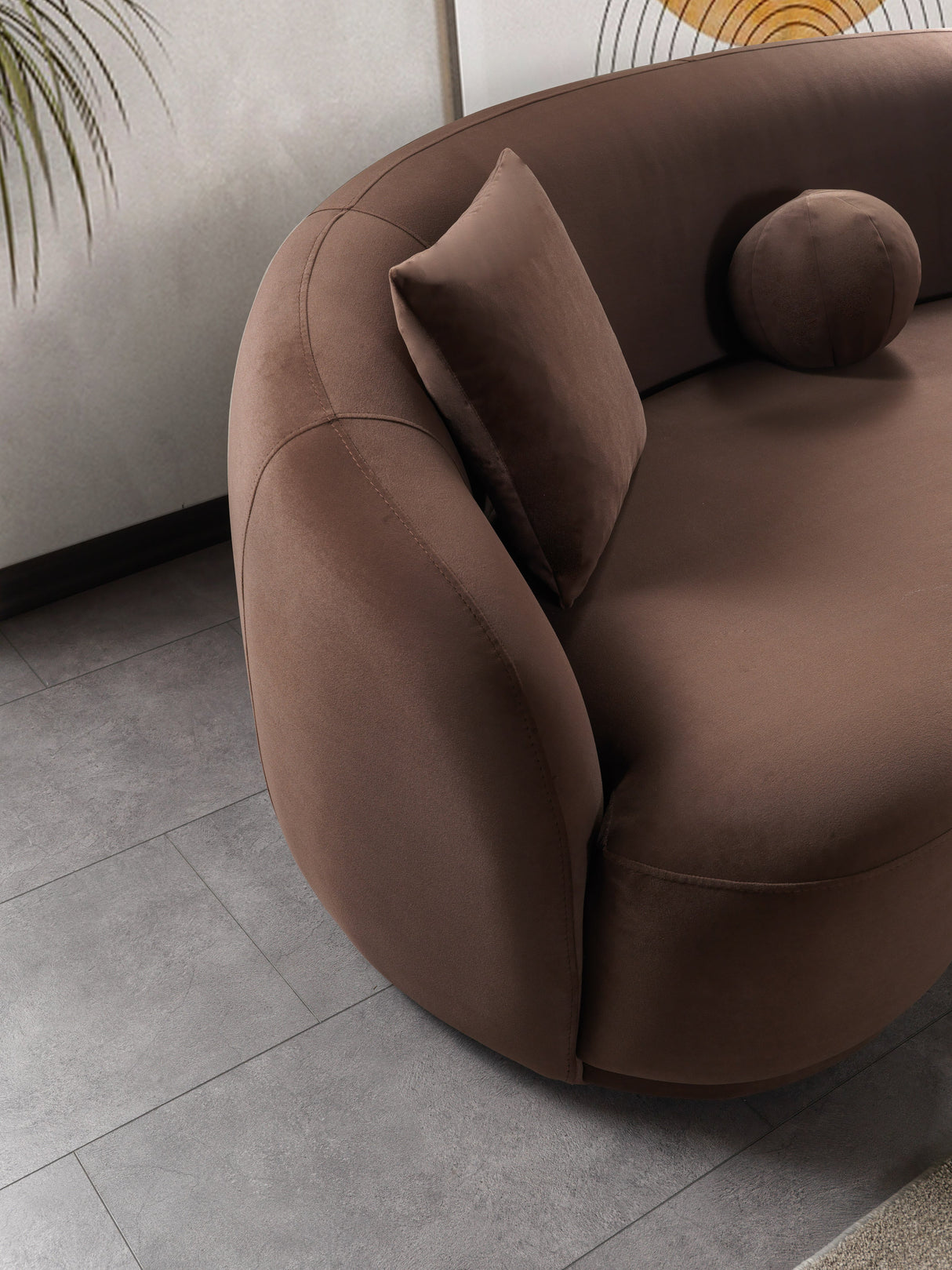 Bonita Coffee Velvet Loveseat from Nova Furniture - Luna Furniture